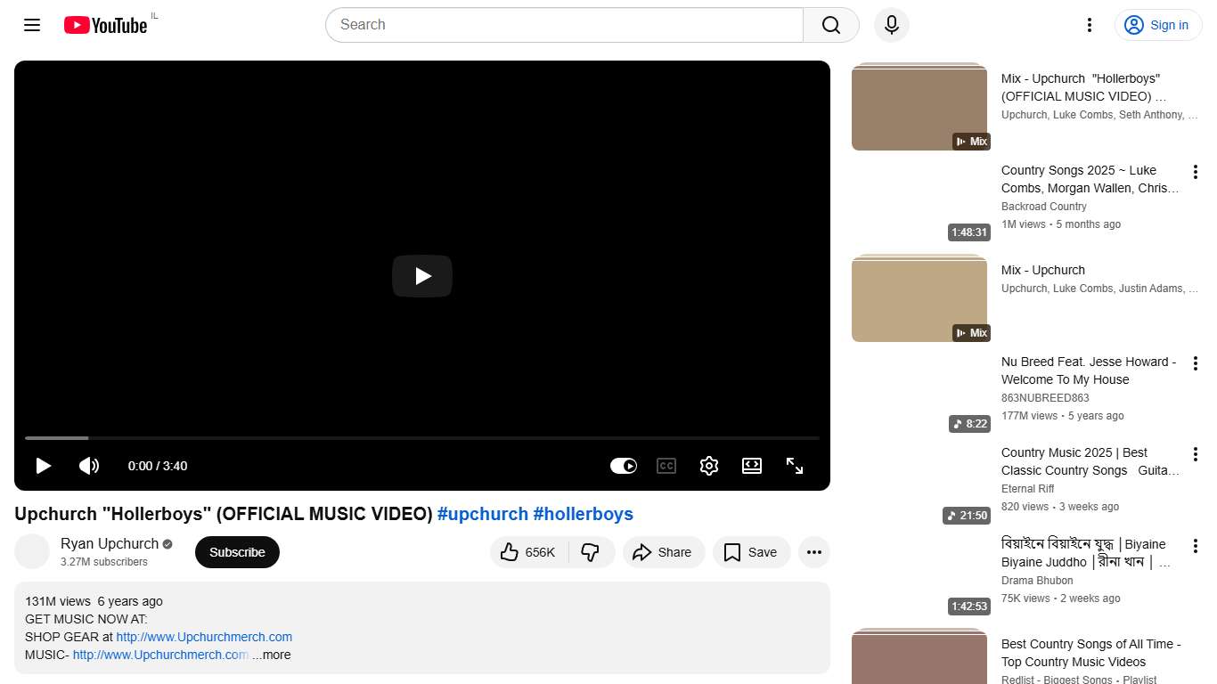 Upchurch "Hollerboys" (OFFICIAL MUSIC VIDEO) #upchurch #hollerboys - YouTube