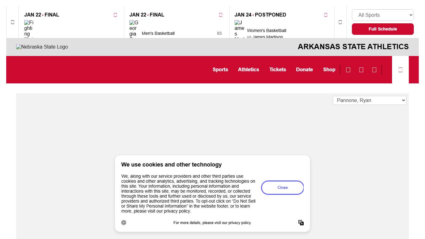 Ryan Pannone - Head Coach - Staff Directory - Arkansas State University