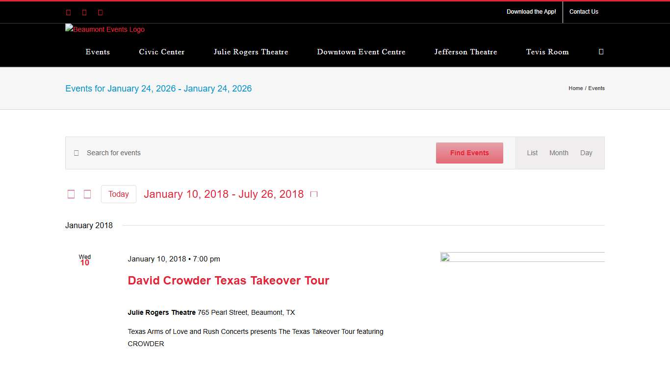 Events from January 24, 2026 – December 1, 2016 – Page 2 – Beaumont Events